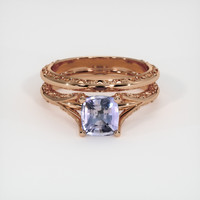 1.34 Ct. Purple Sapphire Ring, 18K Rose Gold 1