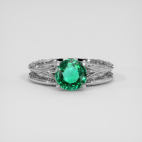 1.32 Ct. Emerald Ring, Silver 1