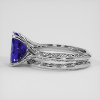 3.23 Ct. Violetish Blue Tanzanite Ring, Silver 4