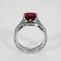 2.28 Ct. Red Garnet Ring, Silver 3