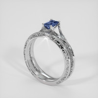 0.69 Ct. Blue Spinel Ring, Silver 2