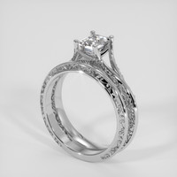 0.90 Ct. White Sapphire Ring, Silver 2