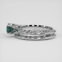 1.23 Ct. Bluish Green Sapphire Ring, Silver 4