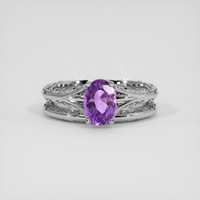 1.34 Ct. Purple Sapphire Ring, Silver 1