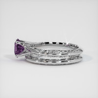 0.90 Ct. Bi Color Sapphire Ring, 10K White Gold 4