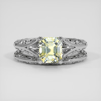 2.53 Ct. Yellow Sapphire Ring, 10K White Gold 1