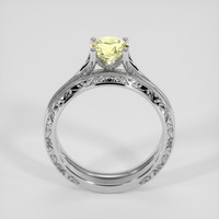 1.53 Ct. Greenish Yellow Sapphire Ring, 10K White Gold 3