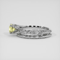 1.53 Ct. Greenish Yellow Sapphire Ring, 10K White Gold 4
