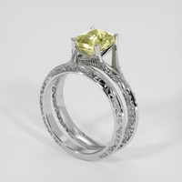 3.03 Ct. Yellow Sapphire Ring, 10K White Gold 2