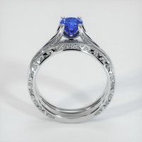 0.77 Ct. Sapphire Ring, 14K White Gold 3
