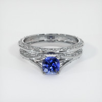 0.69 Ct. Sapphire Ring, 14K White Gold 1