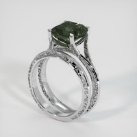 4.06 Ct. Bi Color Sapphire Ring, 14K White Gold 2