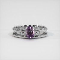 0.90 Ct. Sapphire Ring, 14K White Gold 1