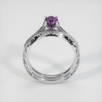 0.90 Ct. Bi Color Sapphire Ring, 14K White Gold 3