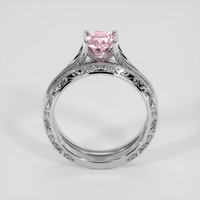 1.35 Ct. Pink Malaya Garnet Ring, 14K White Gold 3