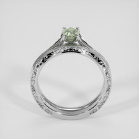 0.56 Ct. Green Sapphire Ring, 14K White Gold 3