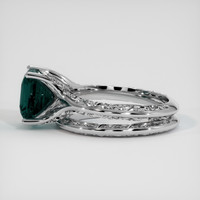 3.00 Ct. Greenish Blue Sapphire Ring, 14K White Gold 4
