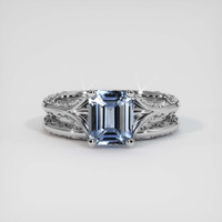 2.07 Ct. Sapphire Ring, 14K White Gold 1