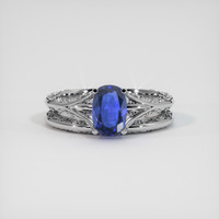 1.10 Ct. Sapphire Ring, 14K White Gold 1