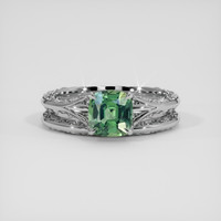 1.60 Ct. Green Sapphire Ring, 14K White Gold 1