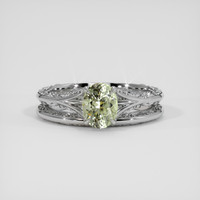 1.48 Ct. Green Sapphire Ring, 14K White Gold 1