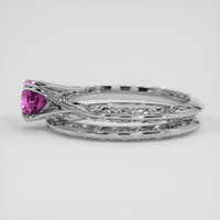 0.67 Ct. Pinkish Purple Sapphire Ring, 14K White Gold 4