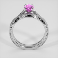 0.91 Ct. Pinkish Purple Sapphire Ring, 14K White Gold 3