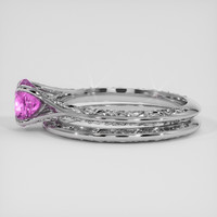 0.91 Ct. Pinkish Purple Sapphire Ring, 14K White Gold 4