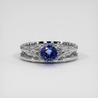 1.15 Ct. Sapphire Ring, 14K White Gold 1