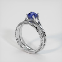 1.15 Ct. Sapphire Ring, 14K White Gold 2