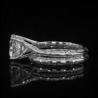 3.06 Ct. Sapphire Ring, 14K White Gold 4