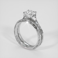 1.50 Ct. White Sapphire Ring, 14K White Gold 2