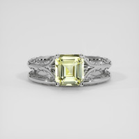 3.03 Ct. Yellow Sapphire Ring, 14K White Gold 1