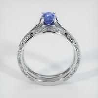 0.66 Ct. Sapphire Ring, 18K White Gold 3