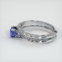 0.66 Ct. Sapphire Ring, 18K White Gold 4