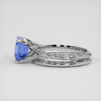 3.04 Ct. Blue Sapphire Ring, 18K White Gold 4