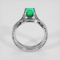 1.05 Ct. Emerald Ring, 18K White Gold 3
