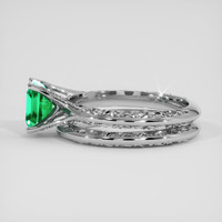 1.05 Ct. Emerald Ring, 18K White Gold 4