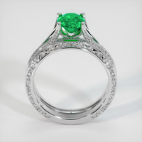 0.99 Ct. Emerald Ring, 18K White Gold 3