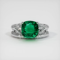 2.62 Ct. Emerald Ring, 18K White Gold 1
