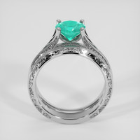 1.03 Ct. Emerald Ring, 18K White Gold 3