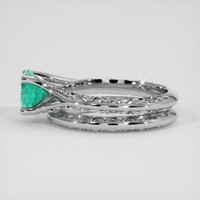 1.03 Ct. Emerald Ring, 18K White Gold 4