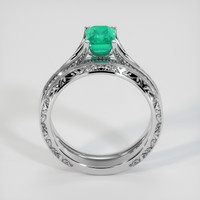 1.02 Ct. Emerald Ring, 18K White Gold 3