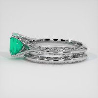 1.02 Ct. Emerald Ring, 18K White Gold 4