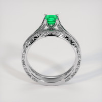 0.61 Ct. Emerald Ring, 18K White Gold 3