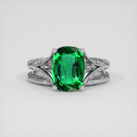 2.77 Ct. Emerald Ring, 18K White Gold 1
