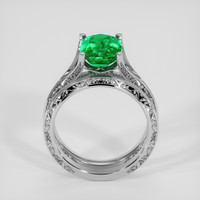 2.77 Ct. Emerald Ring, 18K White Gold 3