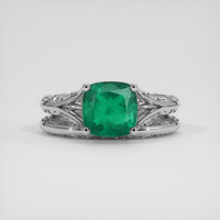1.75 Ct. Emerald Ring, 18K White Gold 1
