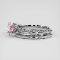 1.35 Ct. Pink Malaya Garnet Ring, 18K White Gold 4