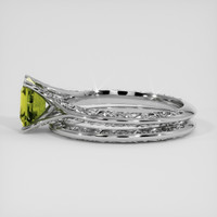 2.11 Ct. Yellowish Green Sapphire Ring, 18K White Gold 4